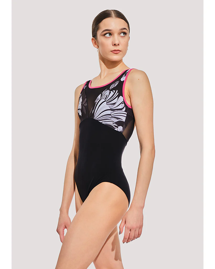 Grishko Ravette Scoop Neck Open Back Mesh Tank Leotard - DAD4029MP Girls - Image 3