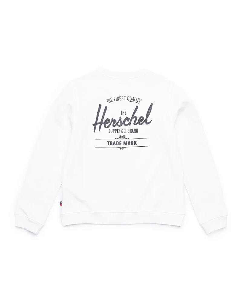 Herschel Supply Co Classic Logo Crewneck Sweatshirt - Womens - Black/White - Image 4