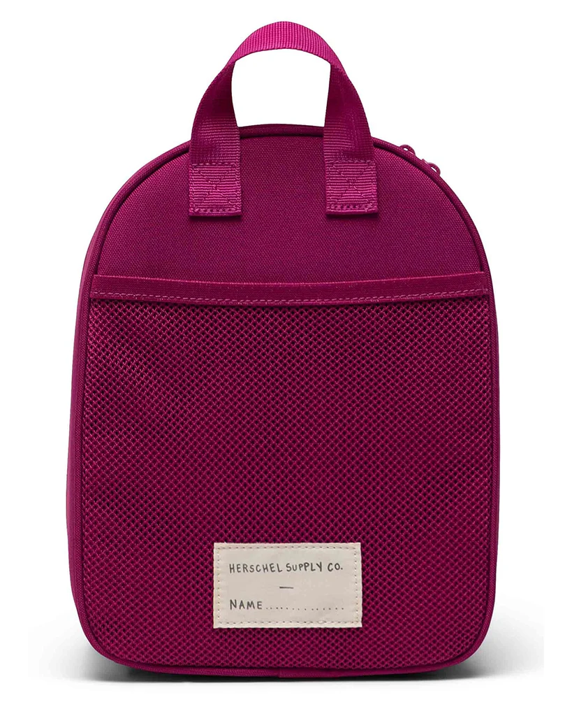 Herschel Supply Co Heritage Lunch Bag - Festival Fuschia / Saddle Brown - Image 3