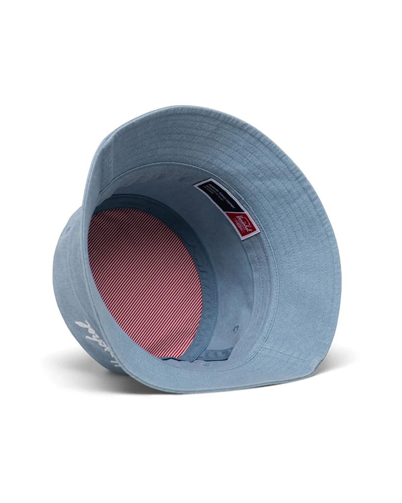 Herschel Supply Co Stonewash Bucket Hat - Light Denim - Image 3