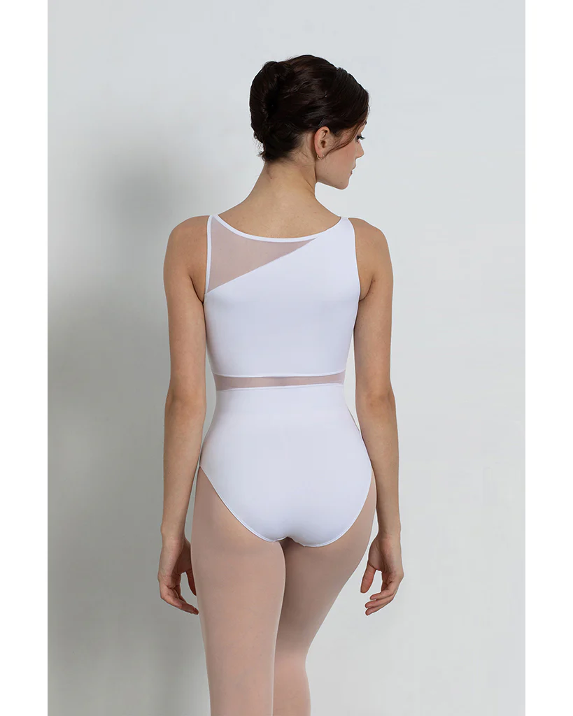 Intermezzo Clementine Boat Neck Asymmetrical Mesh Tank Leotard - 31664 Womens - Image 4