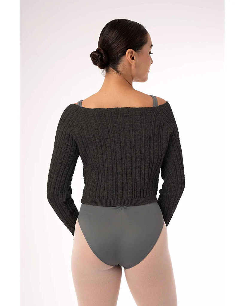 Intermezzo Fedora Boat Neck Knitted Cropped Raglan Long Sleeve Sweater - 6646 Womens - Image 2