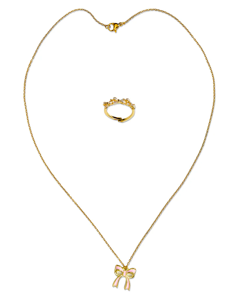 iscream Beautiful Bows Ring and Necklace Set - Image 2