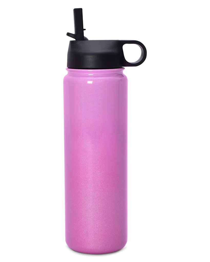 iscream Double-Wall Insulated Stainless Steel BPA Free Water Bottle - 870189 - Glitter Pink - Image 2