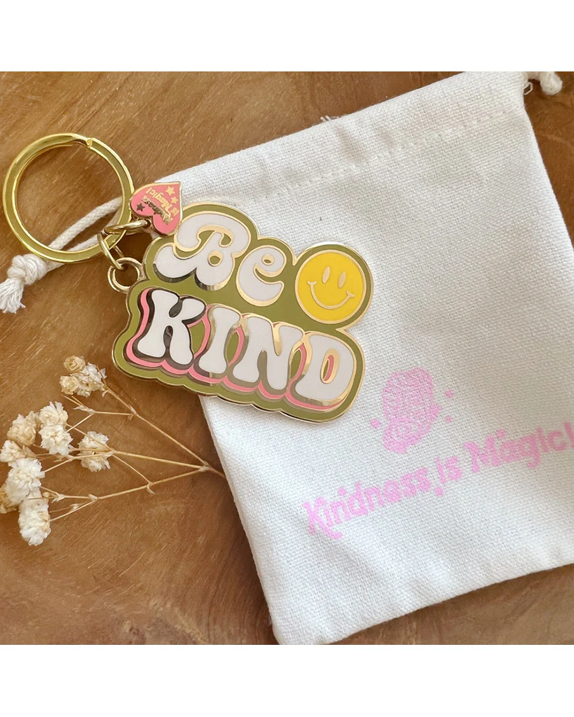 Kindness is Magic Be Kind Smiley Keychain - Image 3