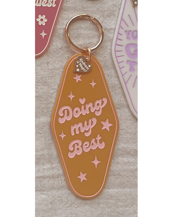 Kindness is Magic Inspirational Motel Keychain - Doing My Best - Image 2