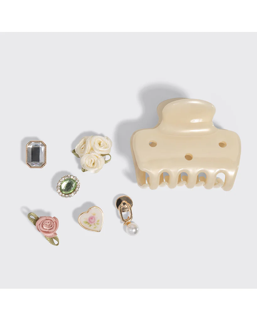 Kitsch Kitschpop™️ Cloud Clip 7pc Set - Vintage Pearlized Cream - Image 4