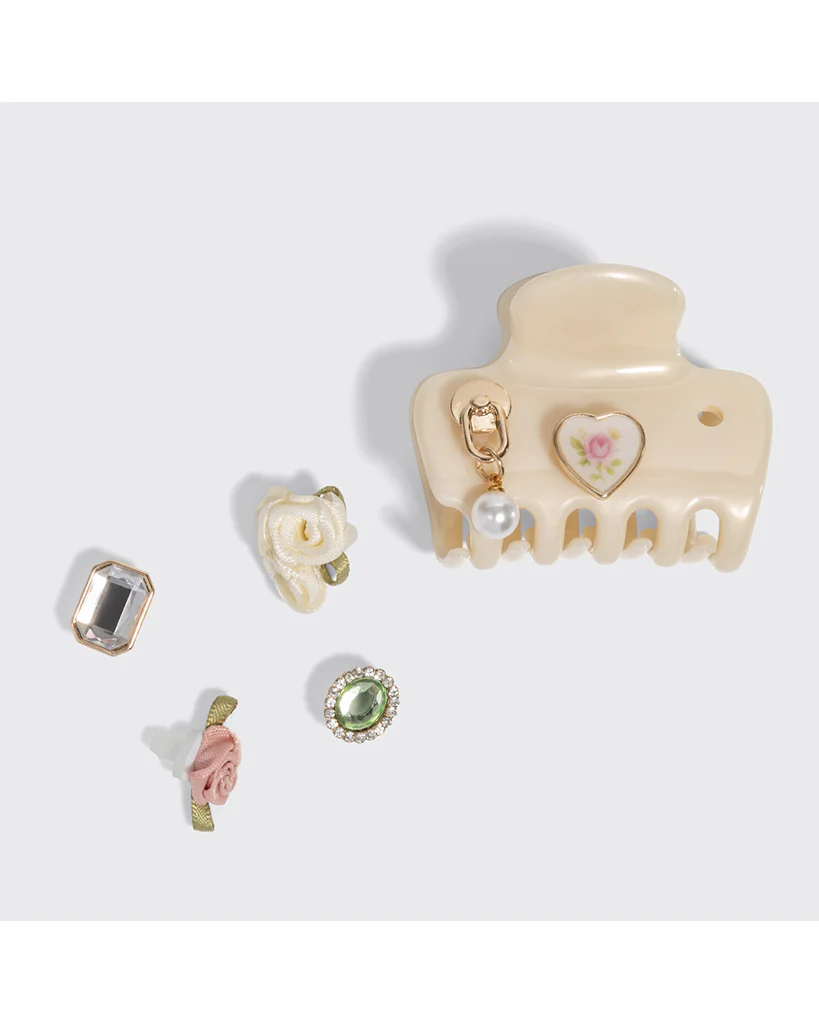 Kitsch Kitschpop™️ Cloud Clip 7pc Set - Vintage Pearlized Cream - Image 6