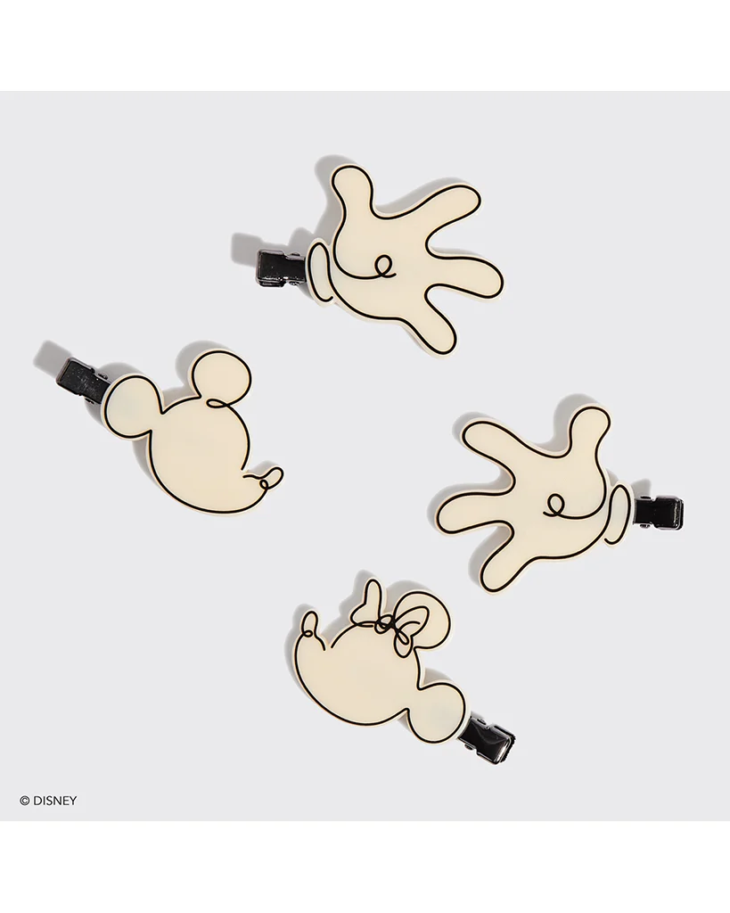 Kitsch & Mickey and Minnie Recycled Creaseless Clips 4pc Set - Image 3