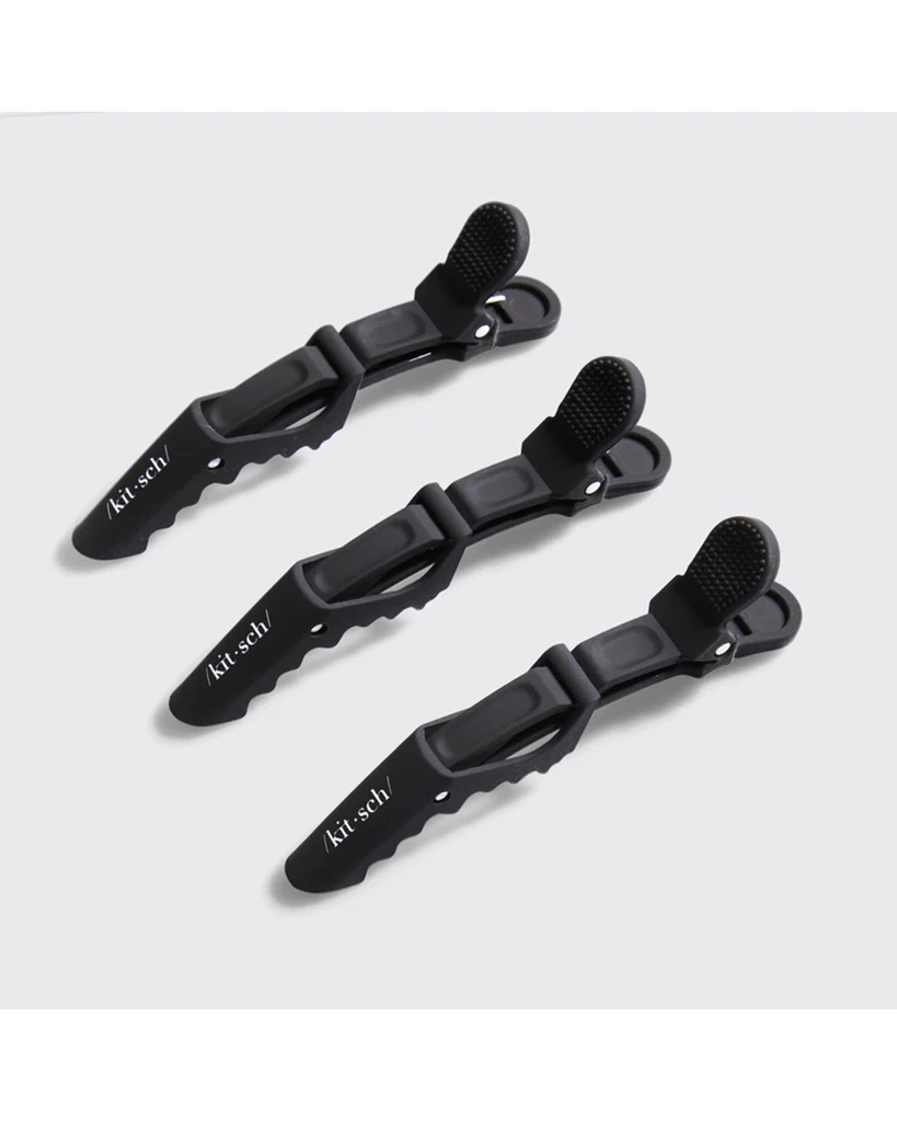 Kitsch No Slip Crocodile Clip 3pc - Black - Image 3