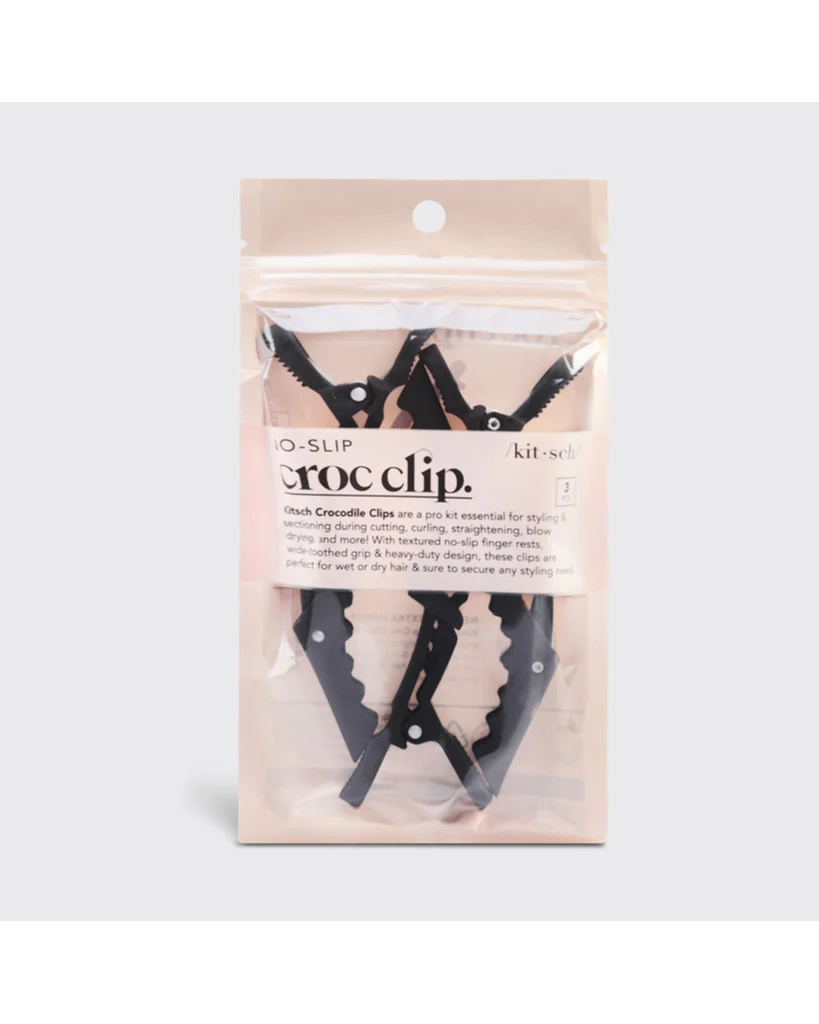 Kitsch No Slip Crocodile Clip 3pc - Black - Image 5