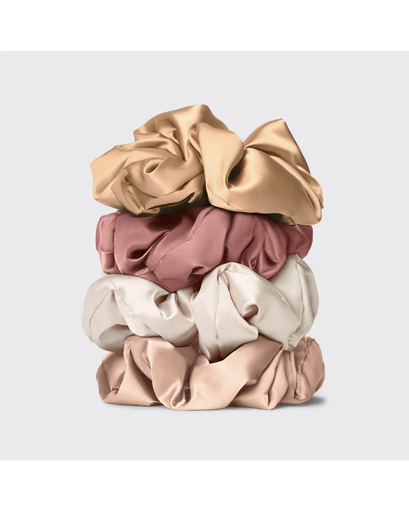 Kitsch Pillow Scrunchies® in Satin 4 pc - Blush - Image 6