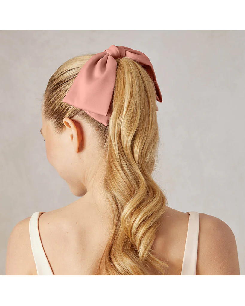 Kitsch Recycled Fabric Bow Hair Clip 1pc - Rosewood - Image 5