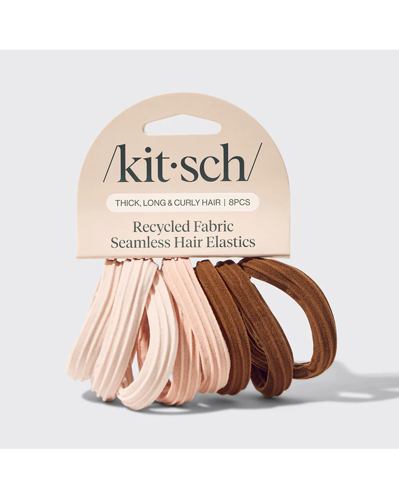 Kitsch Recycled Seamless Hair Elastics 8pc Set - Image 4