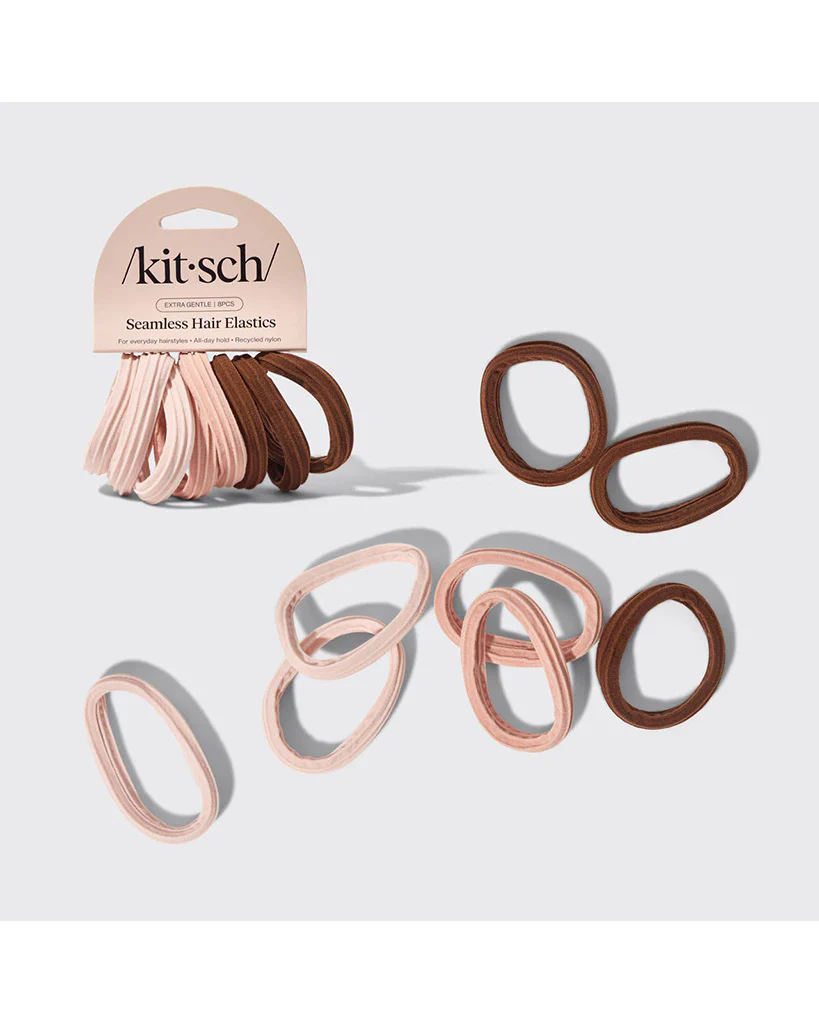 Kitsch Recycled Seamless Hair Elastics 8pc Set - Image 5