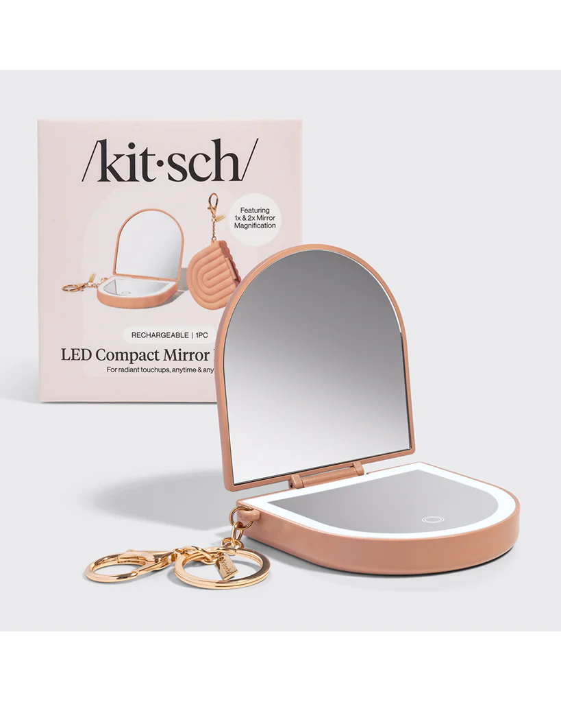 Kitsch Terracotta Compact Mirror Keychain