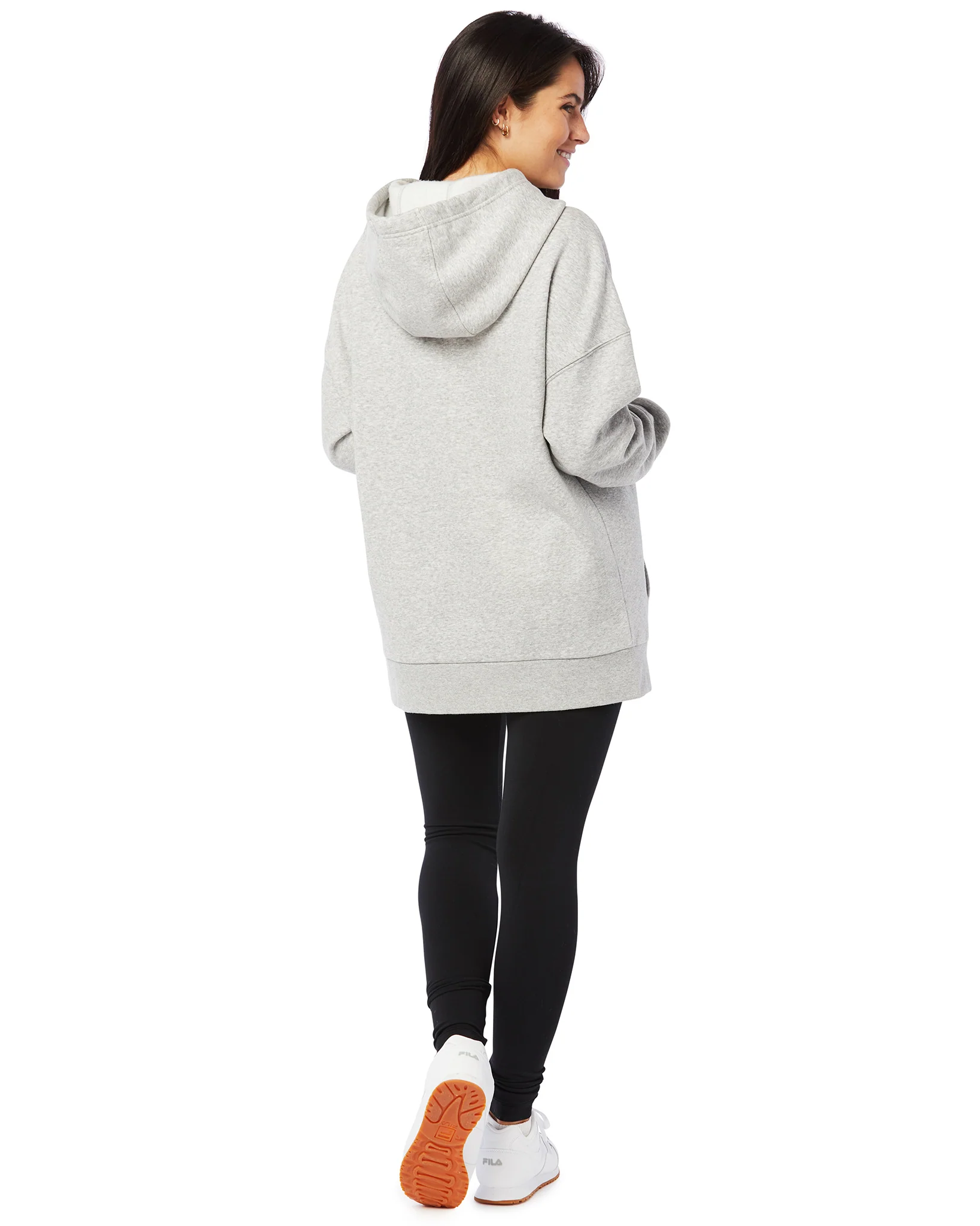 Lazypants Cooper Fleece Oversized Hoodie - Womens -  Classic Grey - Image 3
