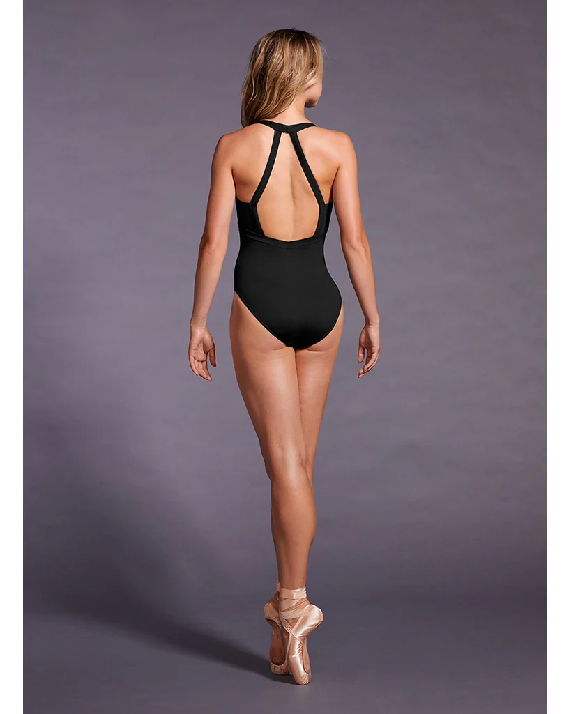Mirella Black Label V-Neck Open Halter Back Camisole Leotard - MB7227 Womens - Image 2