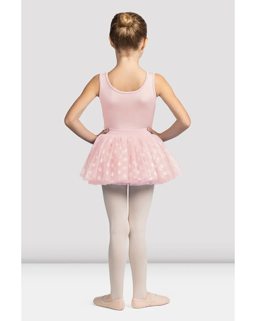 Mirella Sweetheart Neck Floral Iridescent Printed Mesh Tank Tutu Ballet Dress - M490C Girls - Image 5