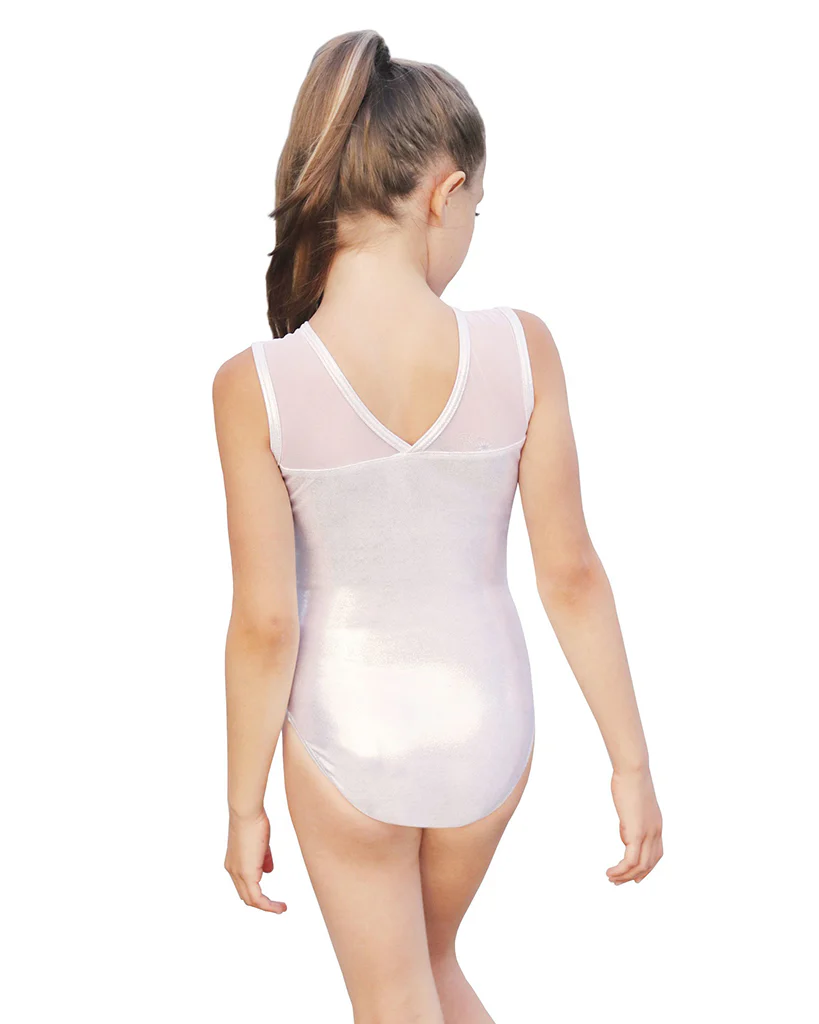 Mondor Metallic Mesh Tank Gymnastics Leotard - 17891 Girls - Image 2
