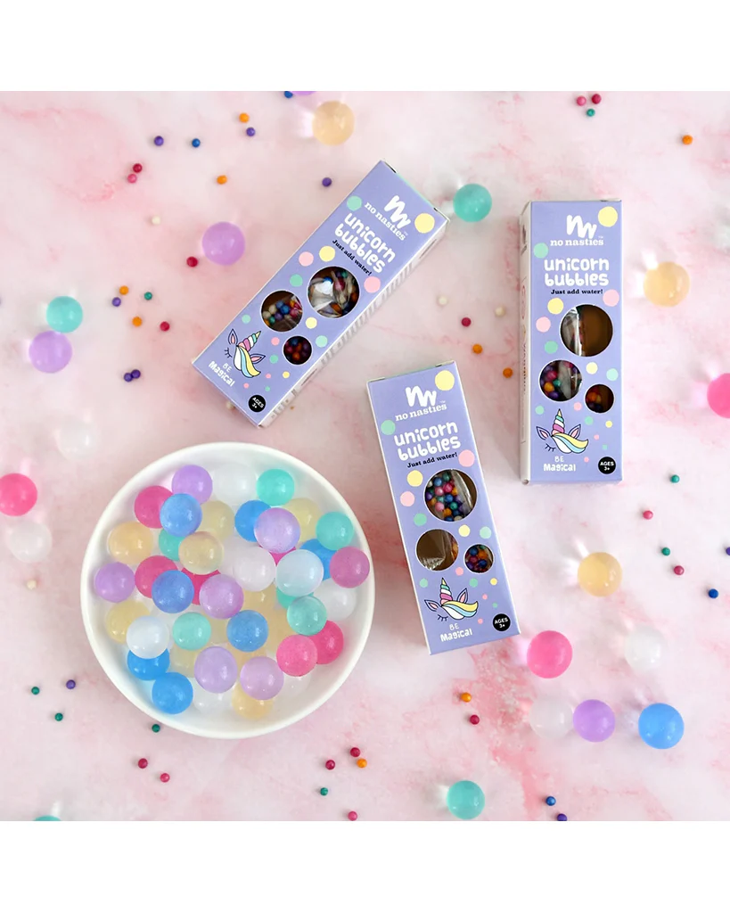 No Nasties Kids Limited Edition Unicorn Bubbles Biodegradable Waterbeads 10g - Image 5