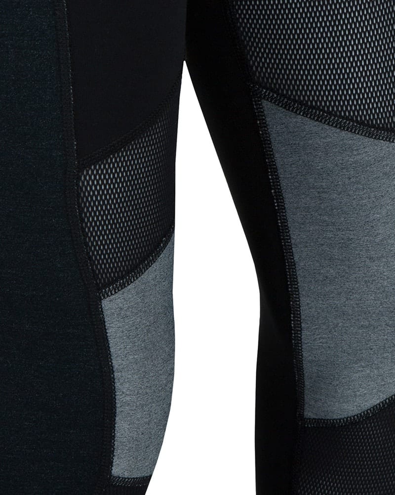 Nux Active Reversible Kent Capri Legging - P3013R Womens - Black Ink/Heather Grey - Image 3