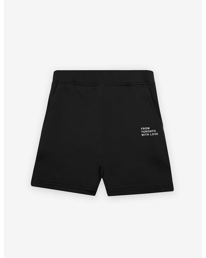 Peace Collective From Toronto With Love Fleece Shorts - Womens - Black