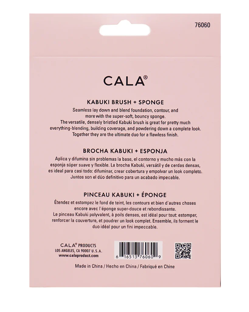 Pineapple Beauty Cala Kabuki Brush and Blending Sponge Set - Pink - Image 3