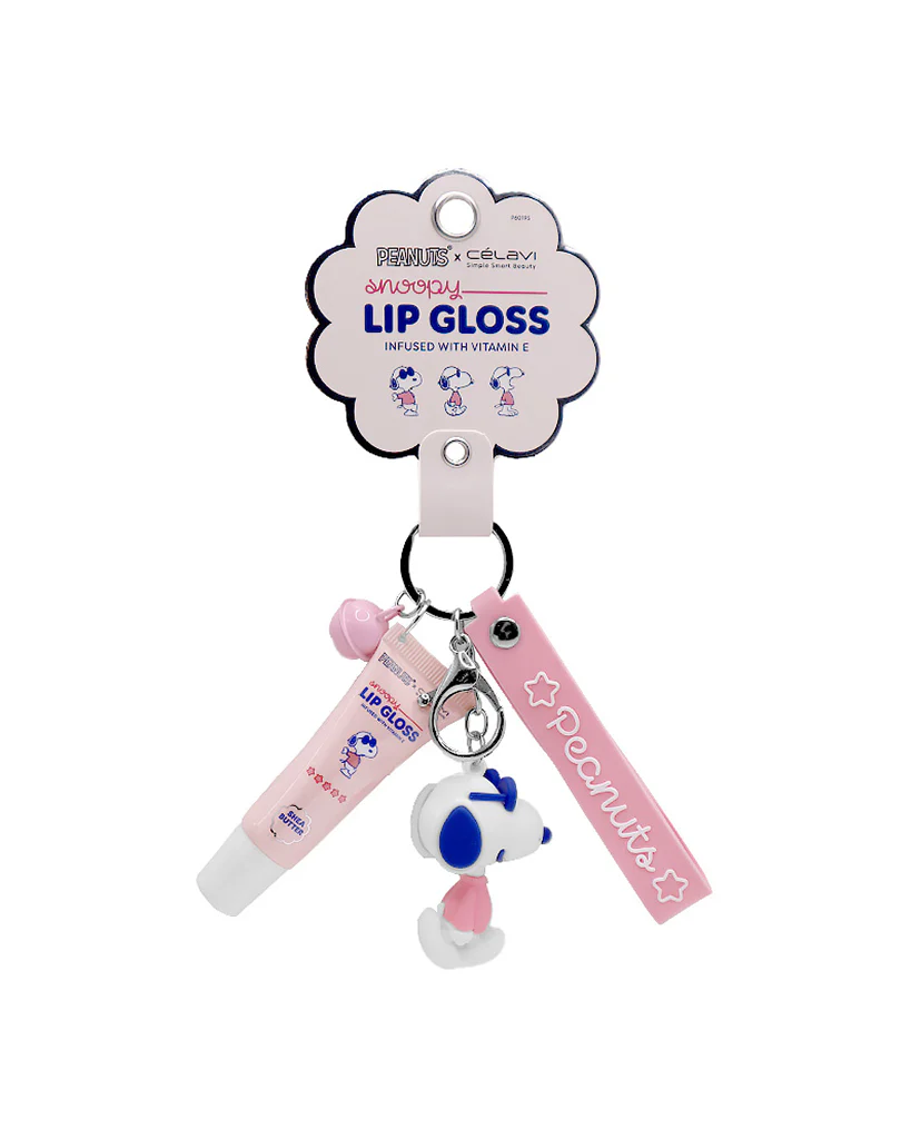 Pineapple Beauty Celavi Shea Butter Snoopy Lip Gloss with Keychain