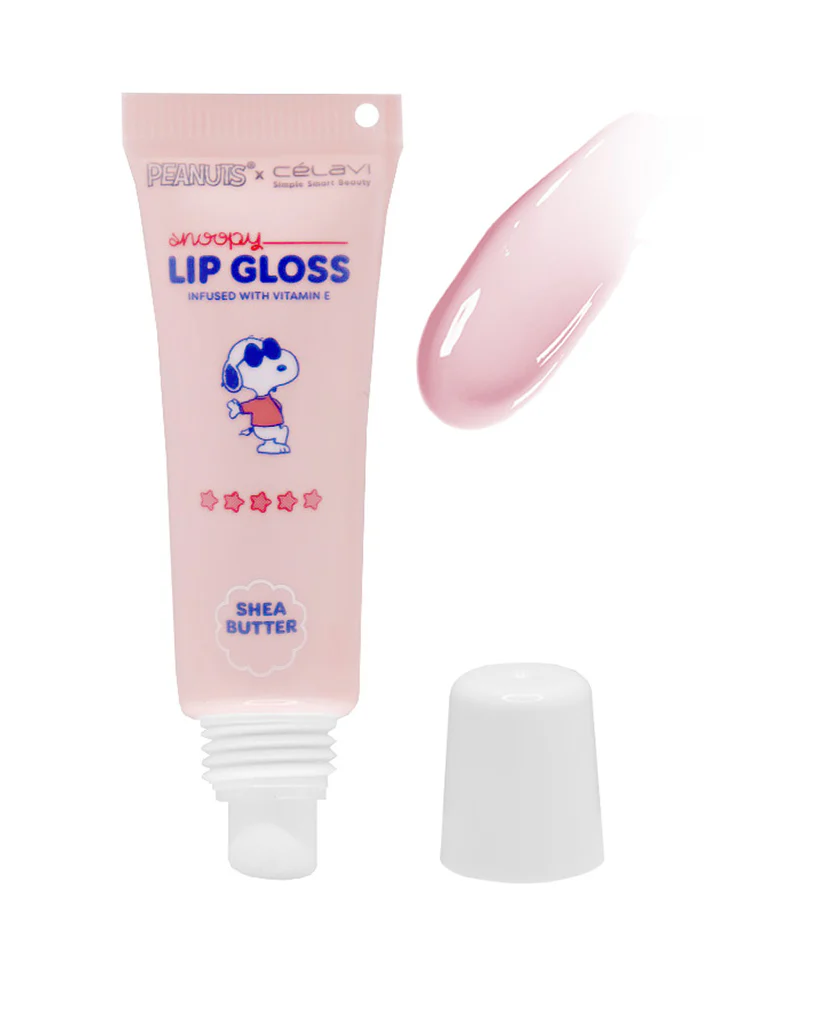Pineapple Beauty Celavi Shea Butter Snoopy Lip Gloss with Keychain - Image 3
