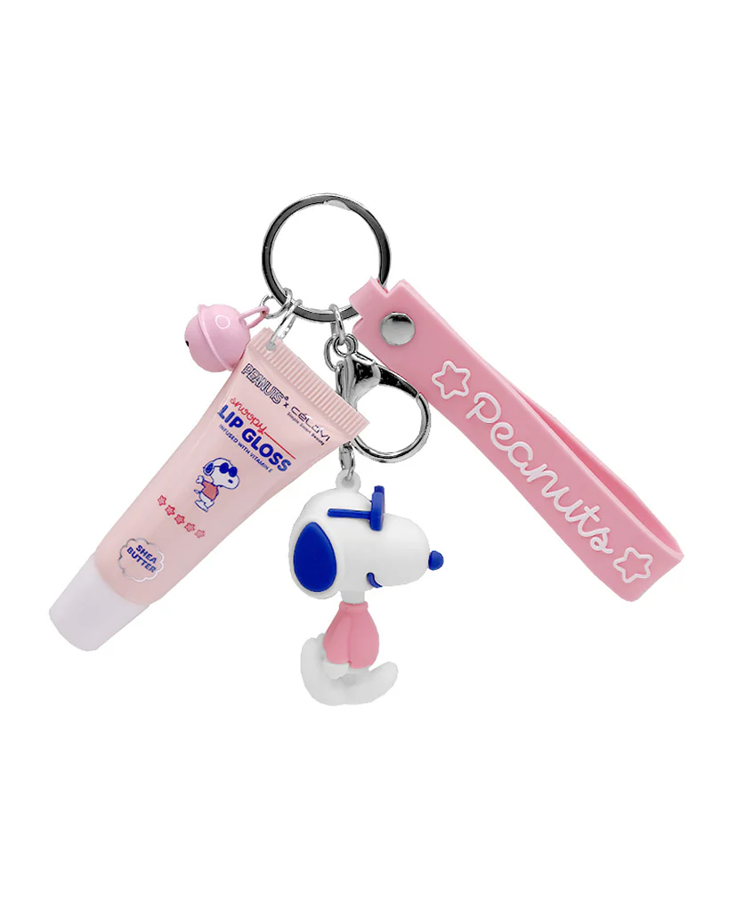 Pineapple Beauty Celavi Shea Butter Snoopy Lip Gloss with Keychain - Image 4