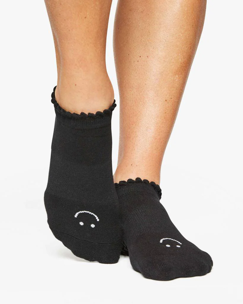 Pointe Studio Happy Full Foot Grip Sock - Womens - Black - Image 2