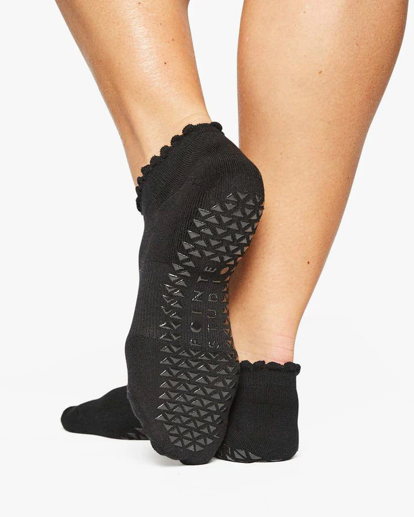 Pointe Studio Happy Full Foot Grip Sock - Womens - Black - Image 3
