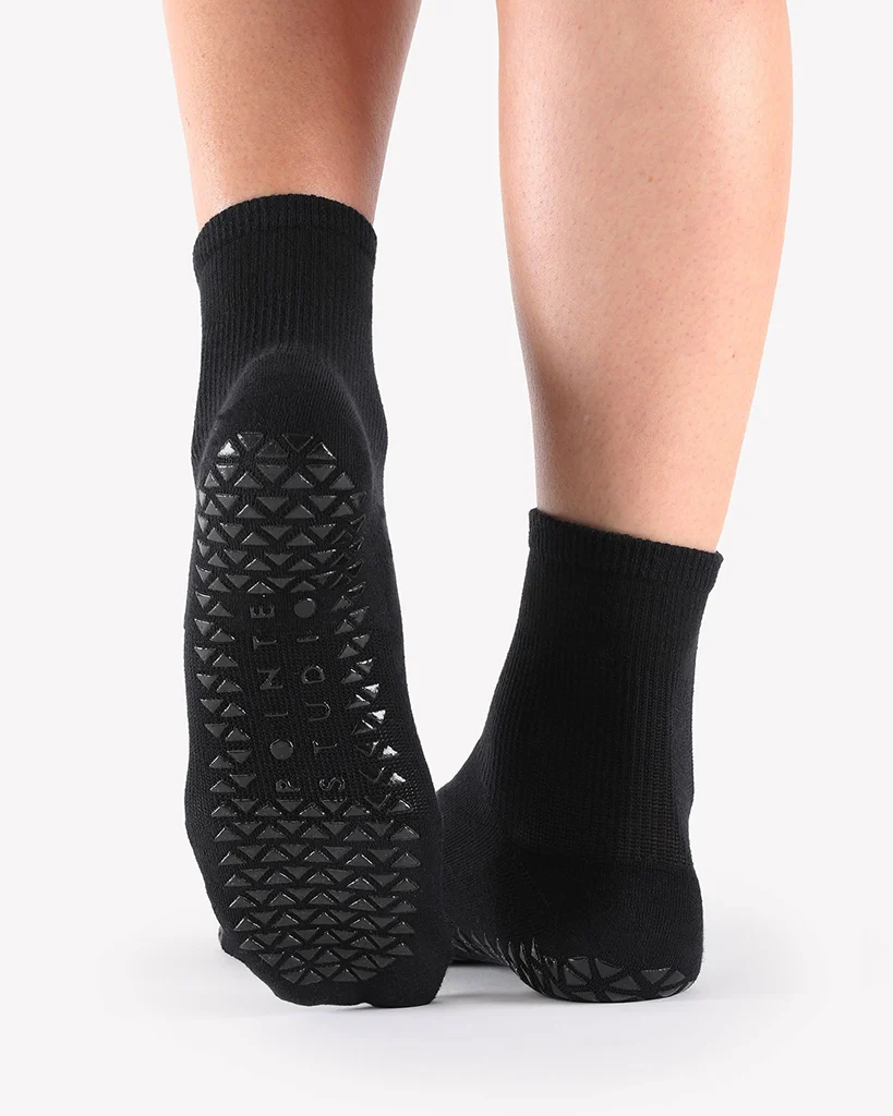 Pointe Studio Union Ankle Grip Sock - Womens - Black - Image 2