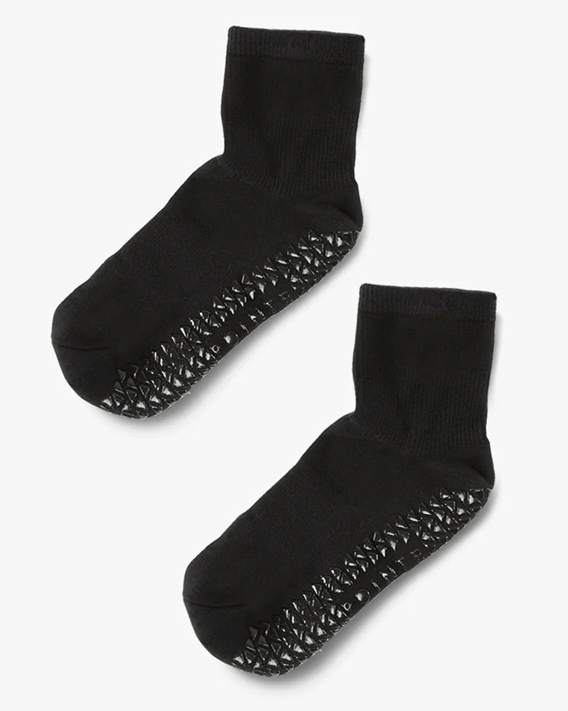 Pointe Studio Union Ankle Grip Sock - Womens - Black - Image 3