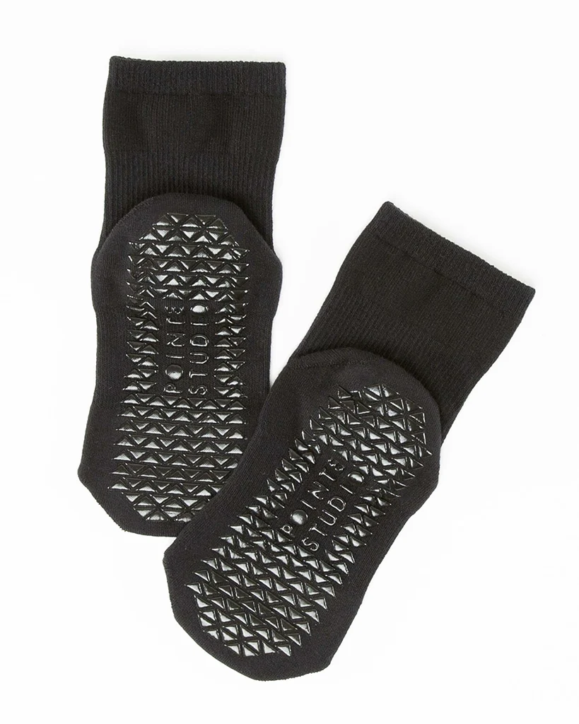 Pointe Studio Union Ankle Grip Sock - Womens - Black - Image 5