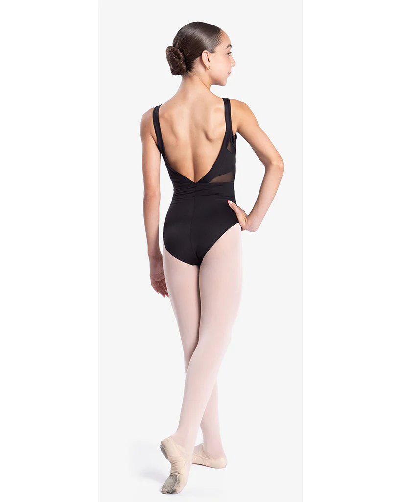 So Danca Be You Toscanina Low V Back Mesh Insert Tank Leotard - L2651 Girls - Image 2