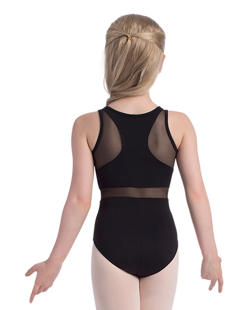 So Danca Eva Mesh Cut Out Tank Leotard - SL134 Girls - Image 2