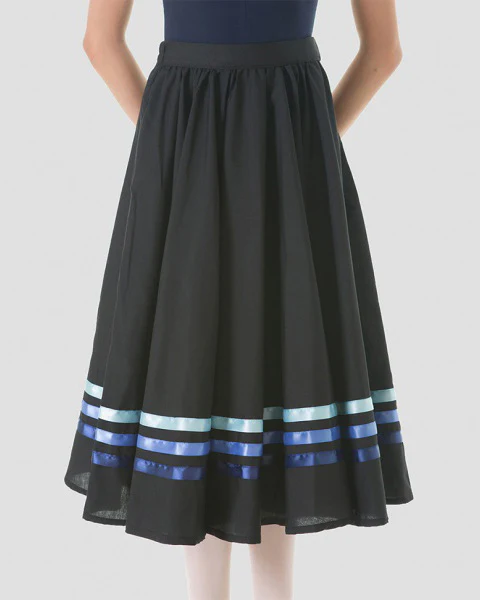 Sonata Royal Academy of Dance Character Skirt With Blue Ribbons - Girls