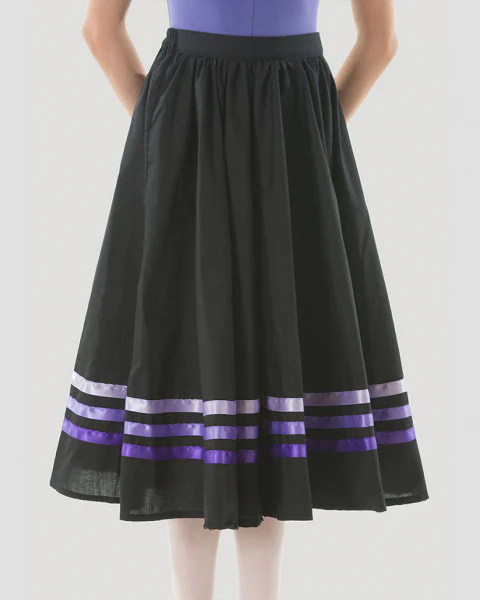 Sonata Royal Academy of Dance Character Skirt With Purple Ribbons - Womens