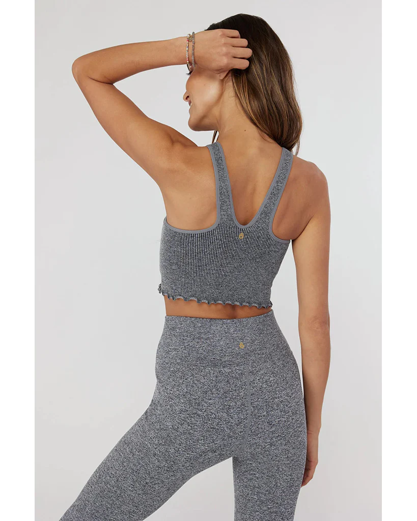 Spiritual Gangster Amor Crop Tank - Womens - Heather Grey - Image 3