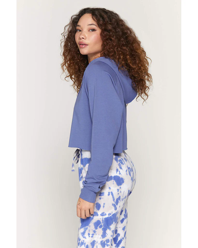 Spiritual Gangster Breezy Luna Crop Hoodie - SU10421006 - Womens - Iris - Image 2