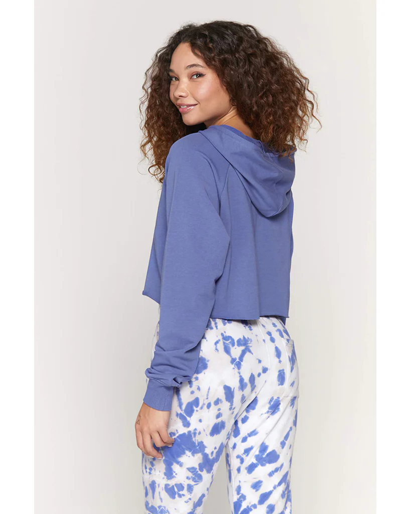 Spiritual Gangster Breezy Luna Crop Hoodie - SU10421006 - Womens - Iris - Image 3