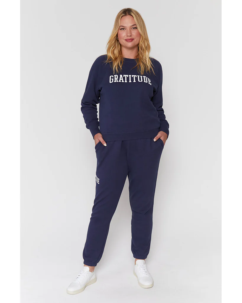 Spiritual Gangster Gratitude Bridget Raglan Pullover Sweatshirt - Womens - Night - Image 3