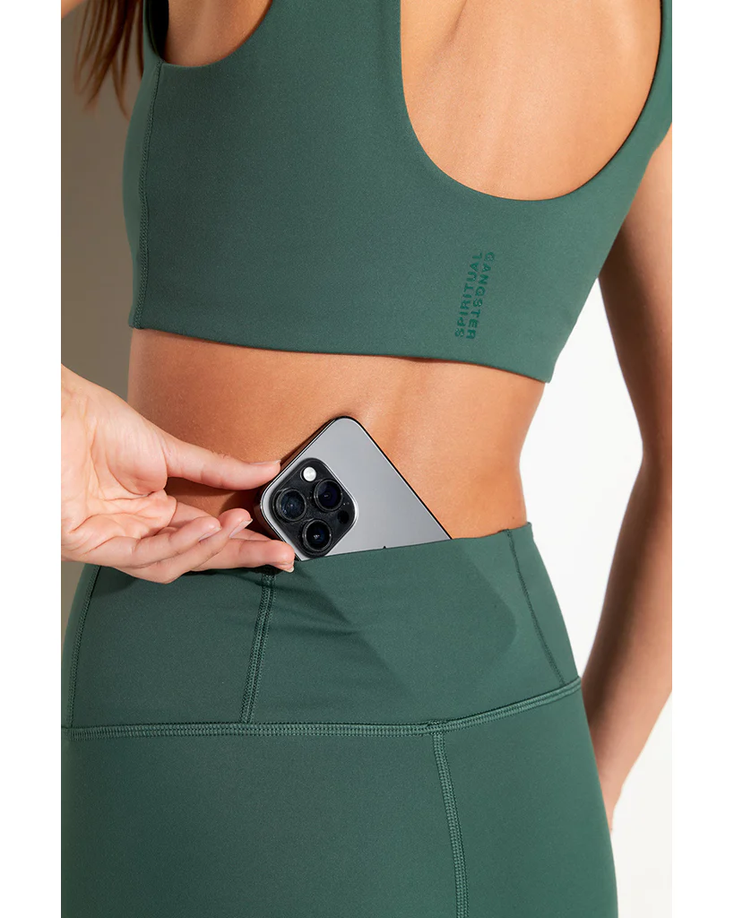 Spiritual Gangster Lotus 7/8 Seamless Legging - SWLG001 - Womens - Retro Green - Image 5
