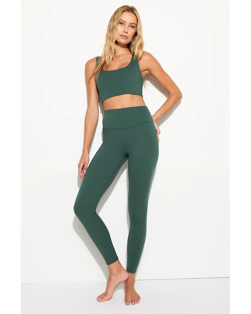 Spiritual Gangster Lotus 7/8 Seamless Legging - SWLG001 - Womens - Retro Green - Image 6