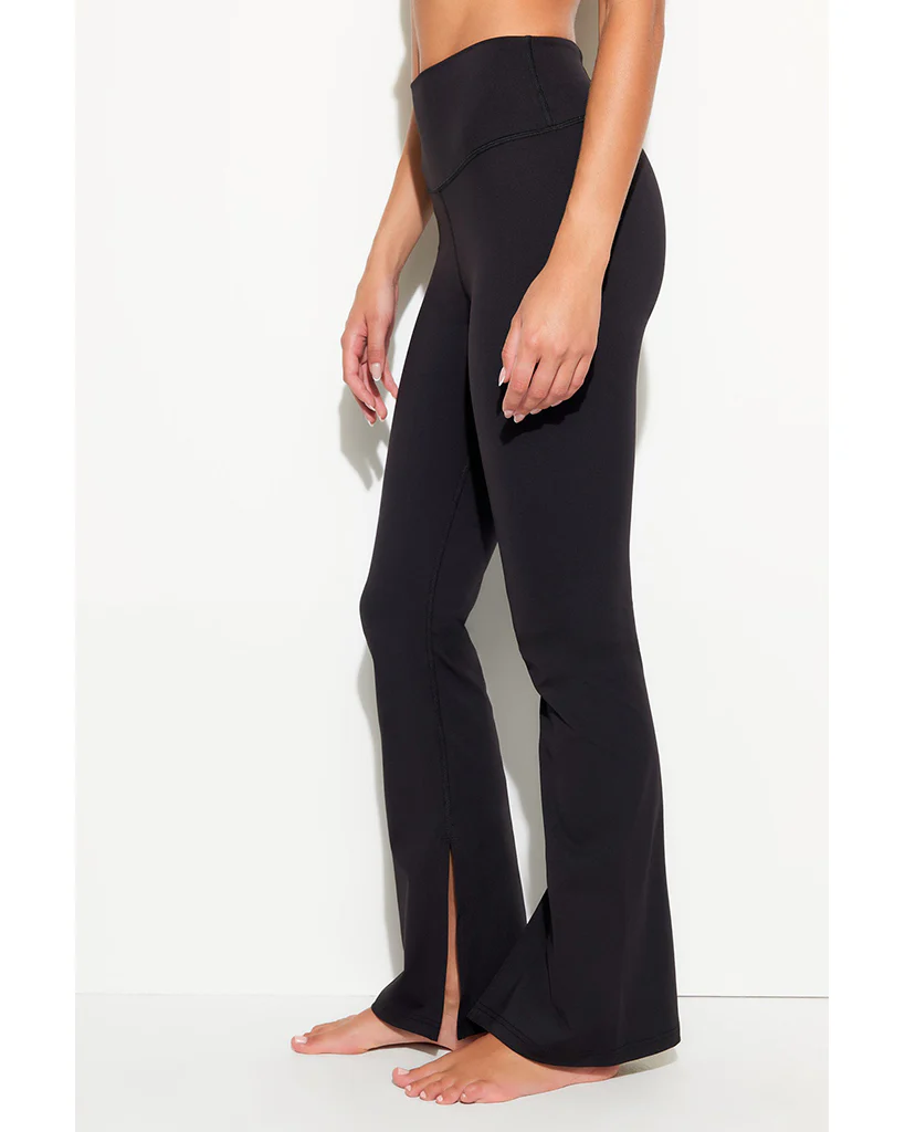 Spiritual Gangster Olympia Slit Pant - SWLG008 - Womens - Black - Image 3