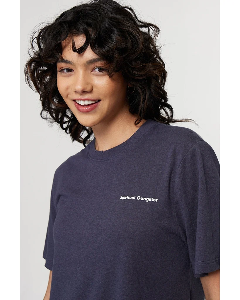 Spiritual Gangster SG Guide to Happiness Oversize T Shirt - FA20418008 - Womens - Space Blue - Image 3
