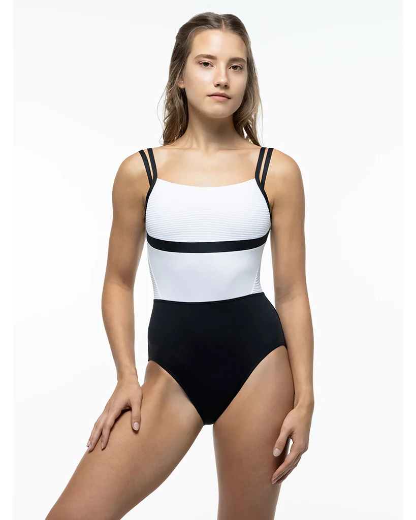 Suffolk Oxford Collection Double-Strap Textured Detail Camisole Leotard - 2770 Womens - Image 3