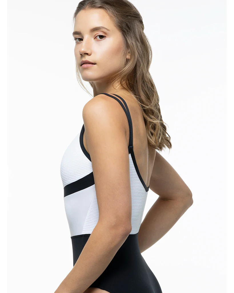 Suffolk Oxford Collection Double-Strap Textured Detail Camisole Leotard - 2770 Womens - Image 4